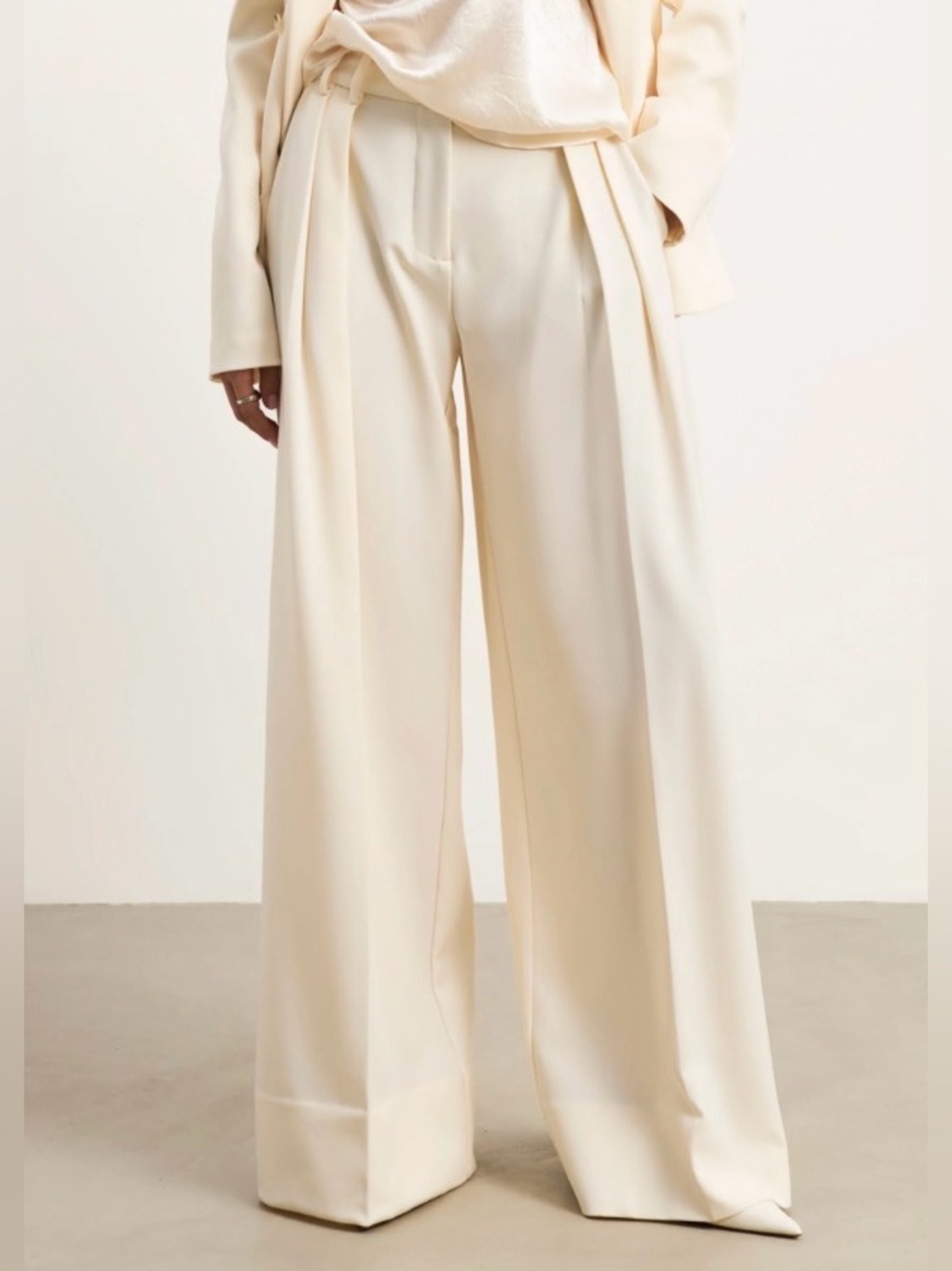 BOA PLEATED ULTRA WIDE LEG TROUSERS NEW NWT